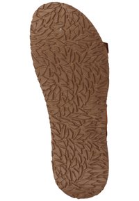 Semelle extérieure en caoutchouc marron dotée d'un motif texturé avec des formes angulaires pour l'adhérence. Conçu pour la durabilité et la traction sur diverses surfaces.