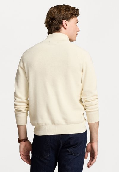 Polo Ralph Lauren KNIT COTTON QUARTER ZIP JUMPER - Pulover - herbal milk