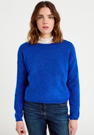 LANGARM PULLOVER - Striktrøje - bleu electrique