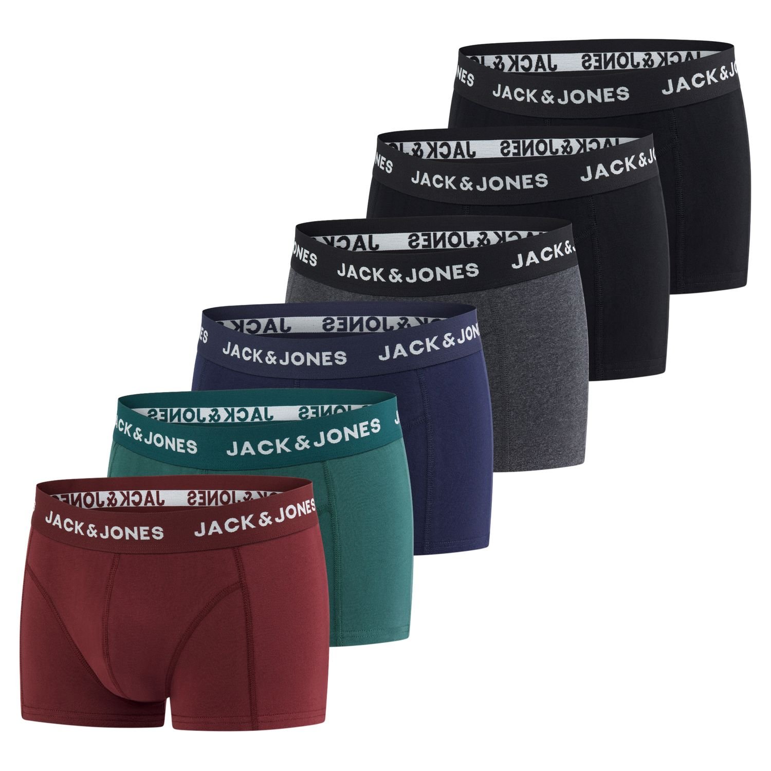 Lot De 6 Boxers Jack & Jones – Taille M – Multicolore – Neufs Avec étiquettes – Homme