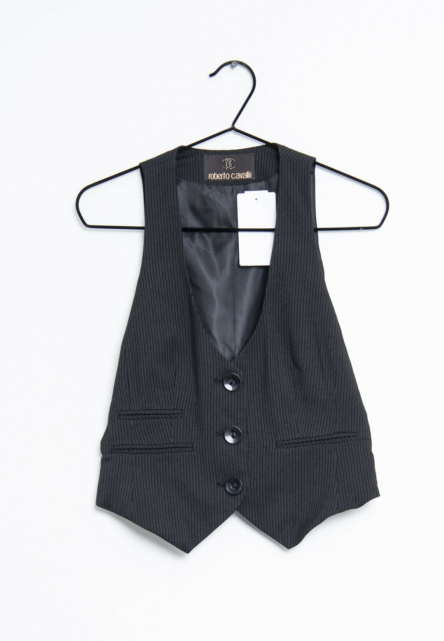 CLASS Roberto Cavalli Bodywarmer - black/zwart - (Pre-owned) - Zalando.nl