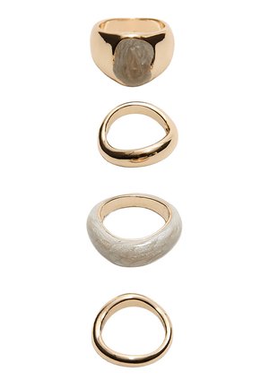 SET OF 4   - Ring - gold-coloured