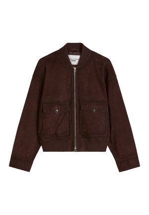 Marc O'Polo DENIM, Leren jas - burnt aubergine