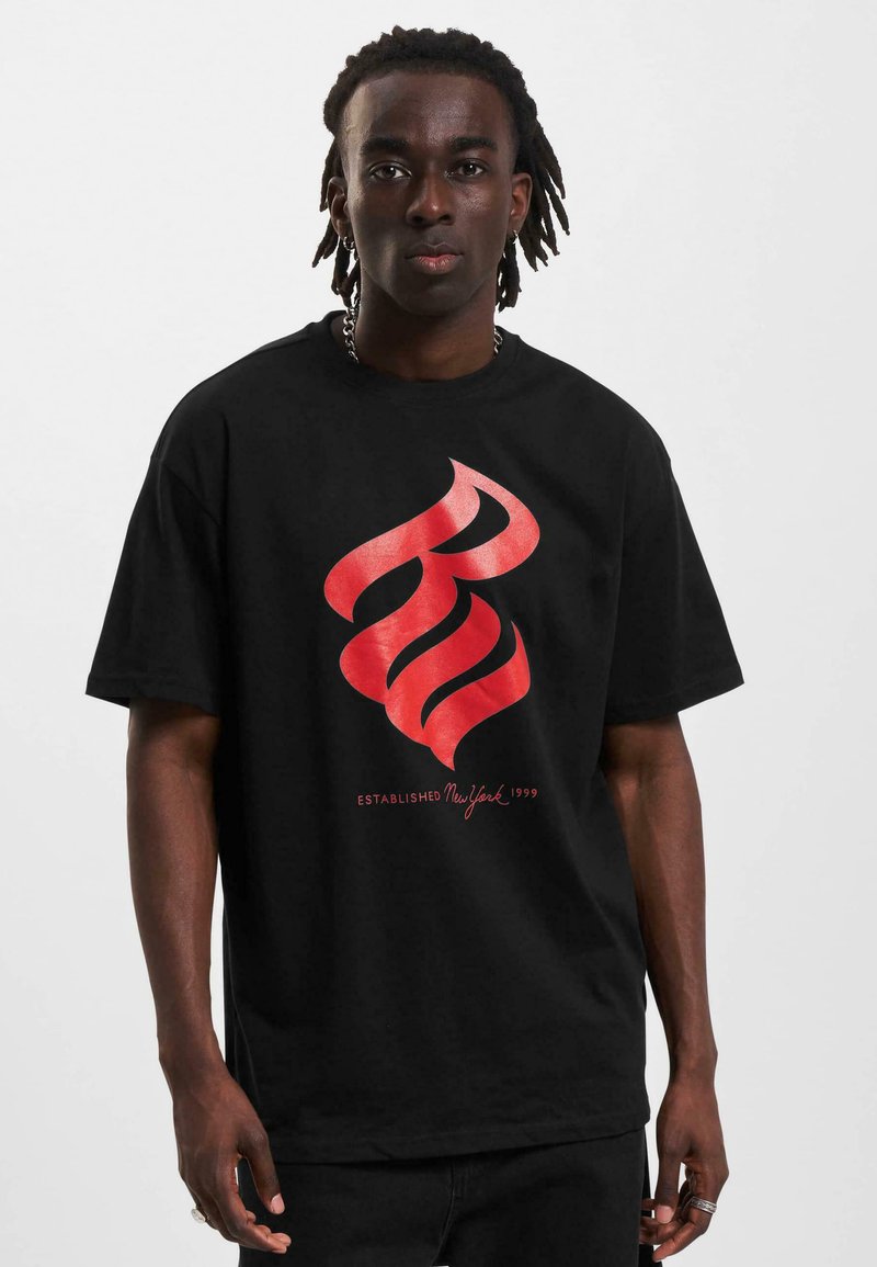 Rocawear BIGLOGO  - Marškinėliai su spaudiniu - black red