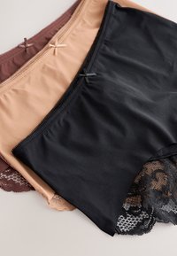 Next 3 PACK - Kratke gaće - black   caramel nude   chocolate nude