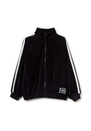 Felpa con zip - black