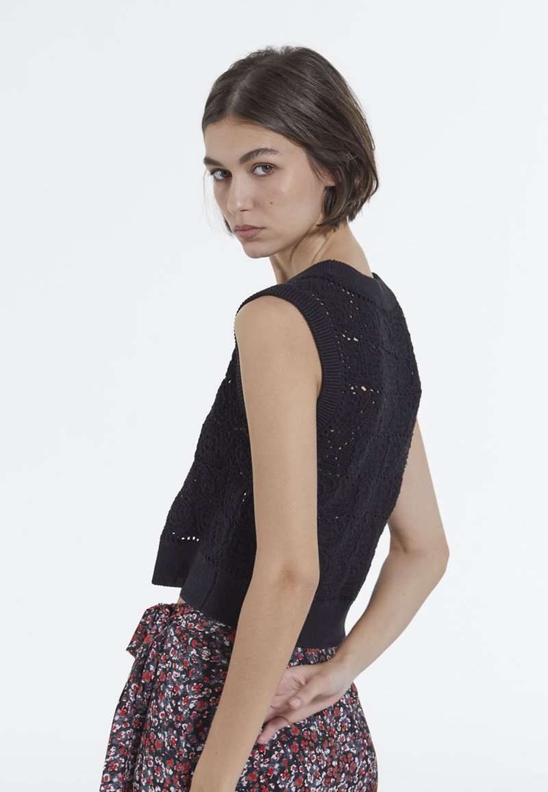 Damen Bekleidung | The Kooples SANS MANCHES EFFET CROCHET Top black/schwarz - QR87197 Damen Bekleidung | The Kooples SANS MANCHES EFFET CROCHET Top black/schwarz - QR87197