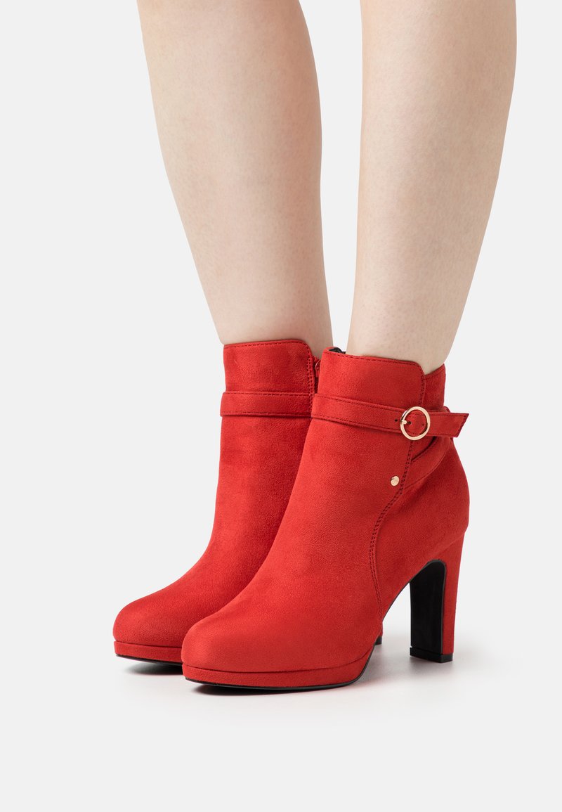 Anna Field Wide Fit Ankle Boot - red/rot - Zalando.ch