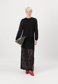 Selected Femme SLFMISTA ANKLE SKIRT - Maxi szoknya - black