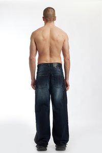 FAVELA PATCH - Loose fit teksad - dark blue washed