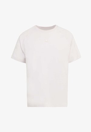Světle šedé bavlněné tričko s krátkými rukávy, kulatým výstřihem a jemným vyšitým logem na hrudi. Měkká textura, pohodlný střih.