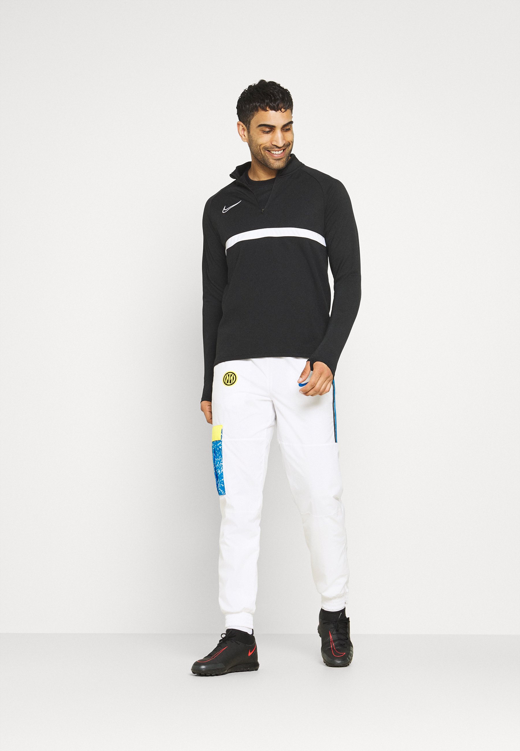 Nike Performance INTER MAILAND PANT - Squadra - white/tour  yellow/black/blue spark/bianco - Zalando.it