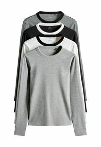 Cromoncent Set Camicia E Cravatta Uomo A Maniche Lunghe - Con Fazzoletto Da Tasca - Grigio Scuro, Taglia M