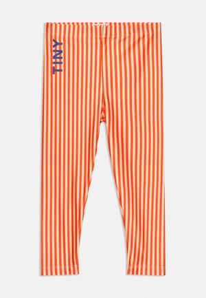 STRIPES SHINY - Leggings - summer red