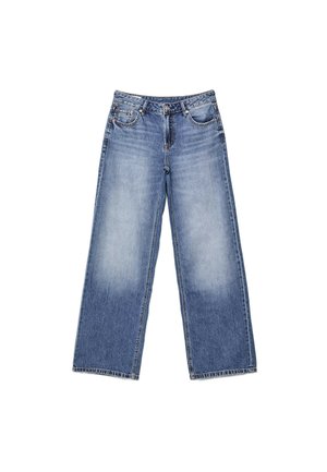 Stradivarius, D91 LOW WIDE-LEG JEANS 01441078 - Wide Leg - mottled dark blue