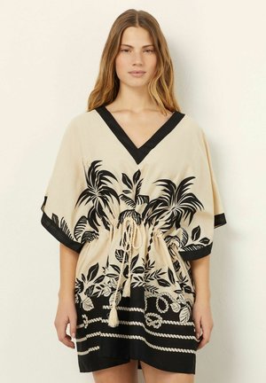 MALIBU - Strandaccessoire - beige black with print