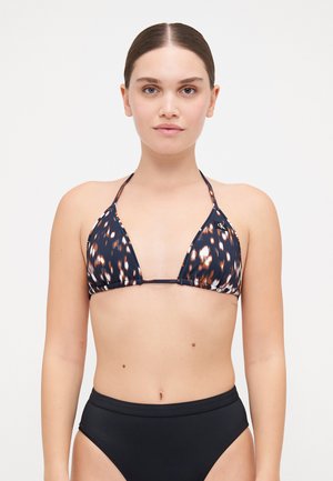 TRIANGLE - Haut de bikini - dark blue/brown/white