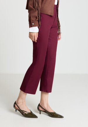 LUNGO TINTA UNITA - Stoffhose - prugna