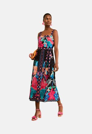 Love & Roses, Denné šaty - black floral print
