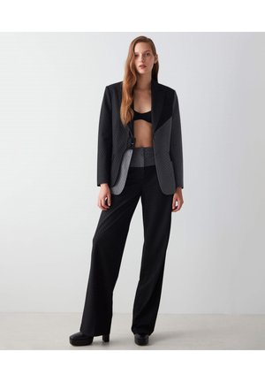 LINE PATTERN - Tygbyxor - black