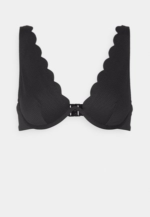 Hunkemöller, SCALLOP UP - Bikinitop - black