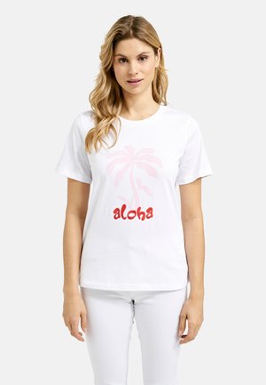 RUNDHALS MIT PRINT - T-Shirt print - light pink print