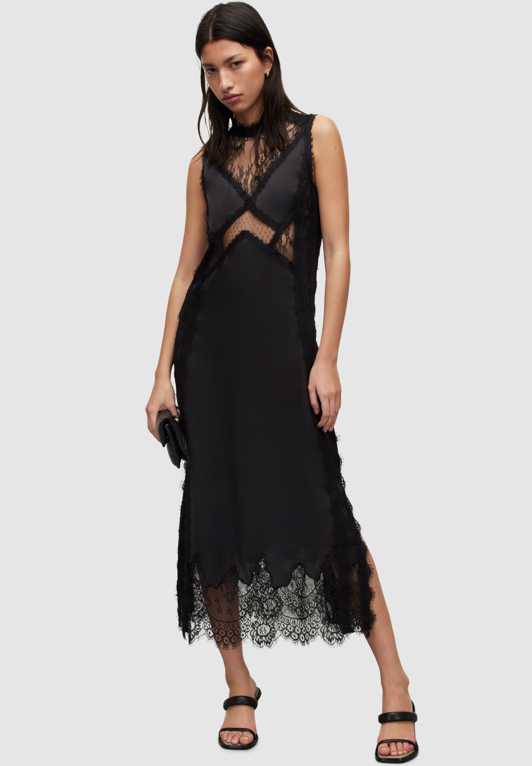 white lace flare dress White lace scallop flare dress