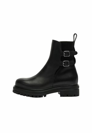 MARIANNA - Enkellaarsjes met plateauzool - black calf