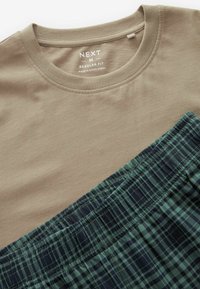 Next SET STANDARD - Pyjama set - stone natural navy blue green check