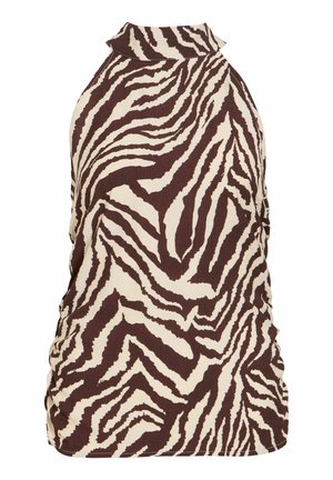 VILA, HALTERNECK TOP VIJULIET - Bluse - coffee bean