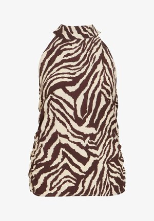 VILA, HALTERNECK TOP VIJULIET - Blusa - coffee bean