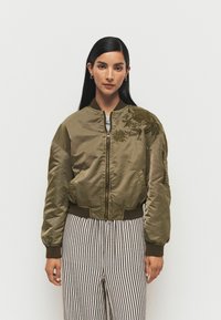 Next - EMBROIDERED  - Geacă bomber - khaki green Imagine miniatură 1