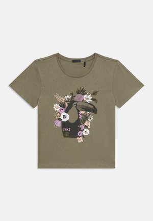 T-shirt imprimé - kaki clair
