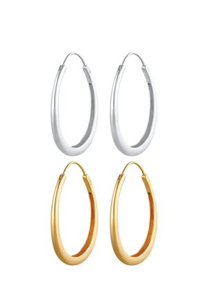 CREOLEN OVAL GEO STYLE 2ER SET - Øreringe - bicolor