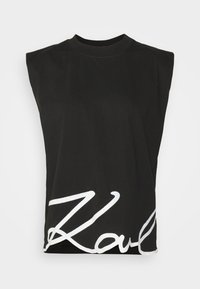 KARL LAGERFELD SIGNATURE TANK - Majica kratkih rukava s printom - black