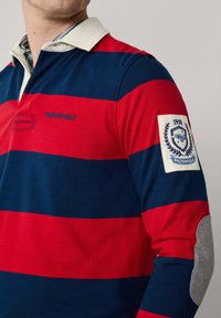 Façonnable IQON STRIPE RUGBY - Poloshirt - berry red