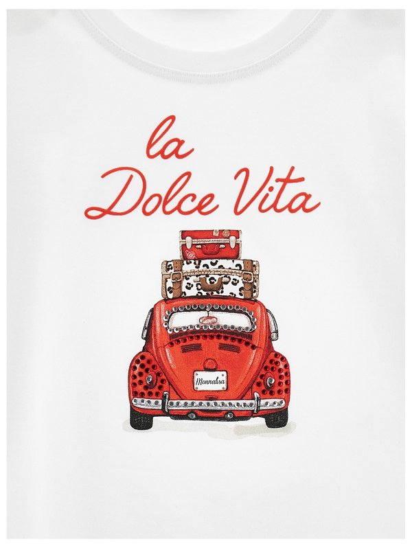 LA DOLCE VITA - Print T-shirt - bianco2