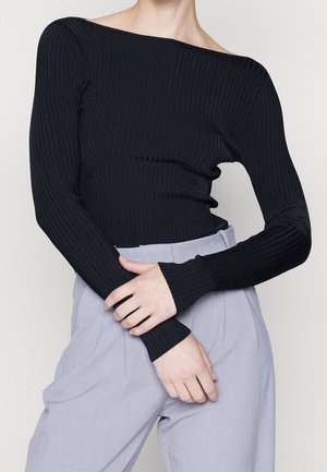 Langærmet T-shirt - black