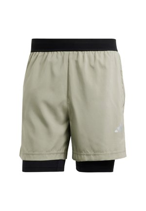 adidas Performance GYM 2-IN-1 - Pantalón corto de deporte - silver pebble