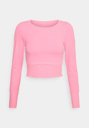STRETCH CROP - Long sleeved top - flower rose