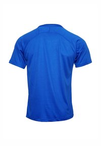 Korte mouwen sportshirt in felblauw, gemaakt van soepele stof, met een ronde hals en raglanmouwen voor optimaal bewegingsgemak.