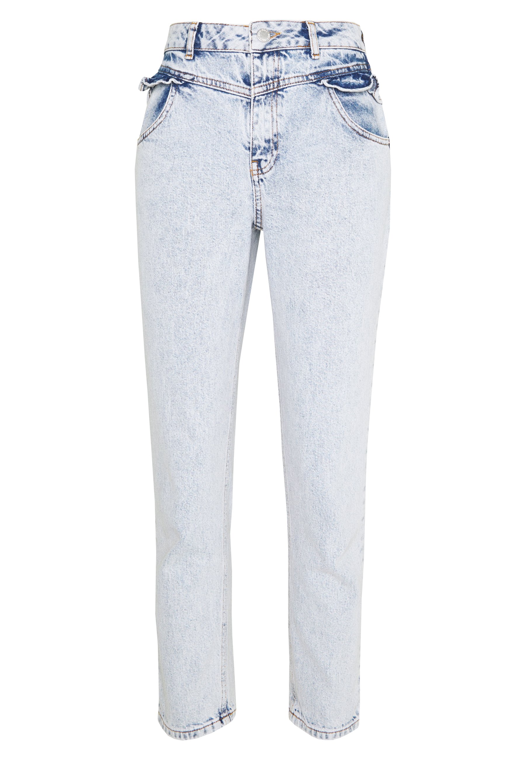 miss selfridge frill top mom jeans