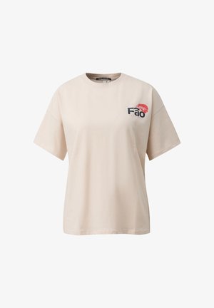 QS, T-SHIRT - T-shirt print - beige