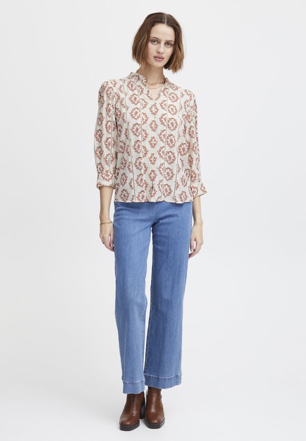 IRSeema - Button-down blouse - flower rings so2