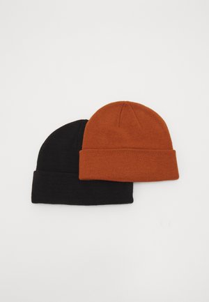 2 PACK UNISEX - Beanie - black/brown