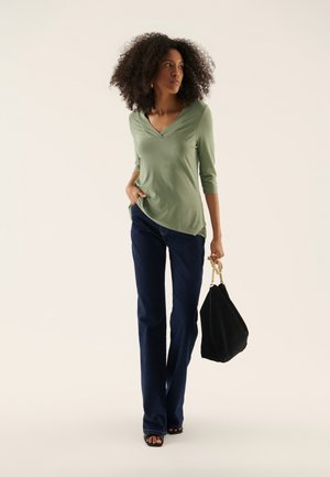 Anna Field 2 PACK - Μπλούζα με μακριά μανίκια - black/light green