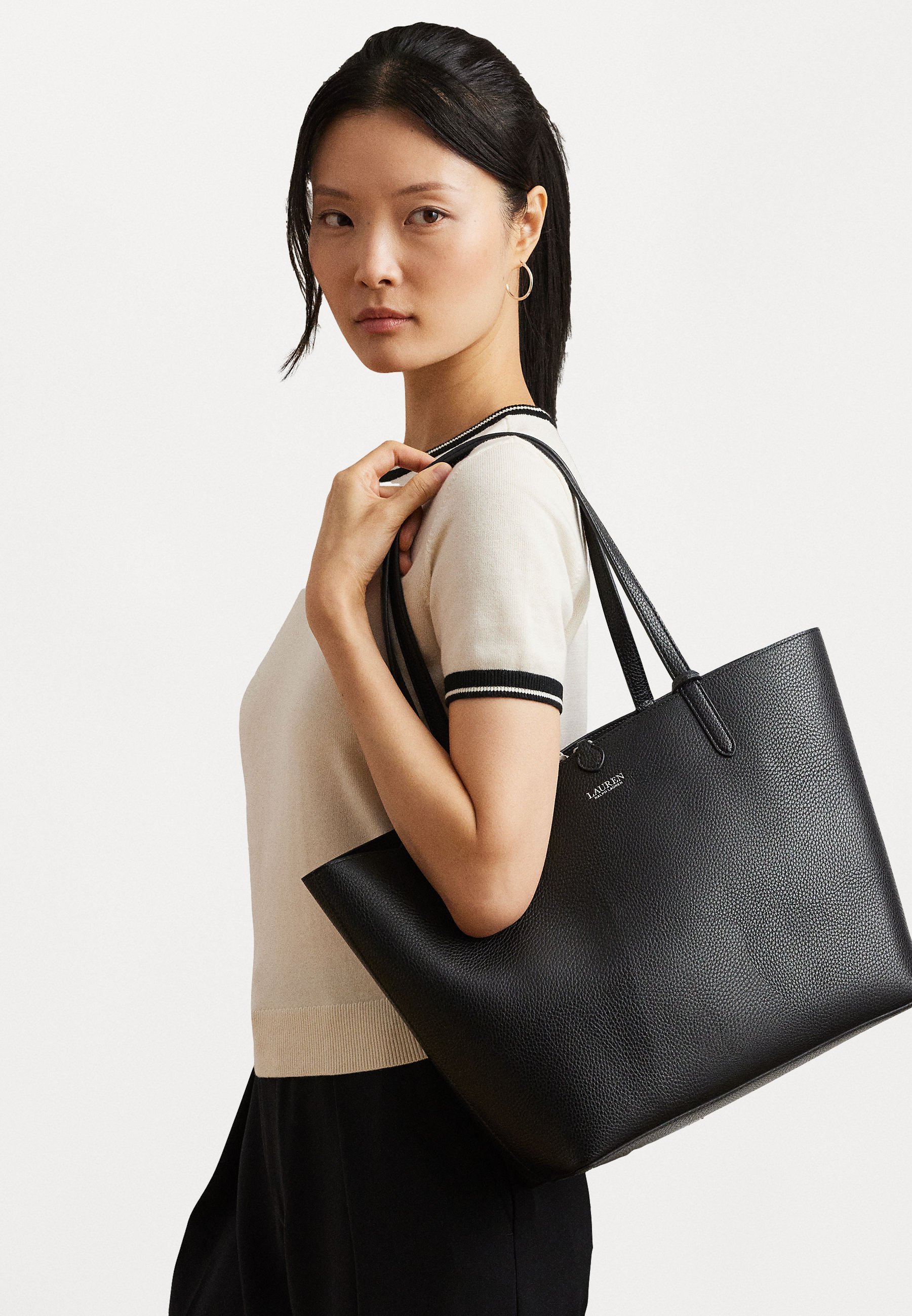 Lauren Ralph Lauren FAUX-LEATHER LARGE REVERSIBLE TOTE BAG - Tote
