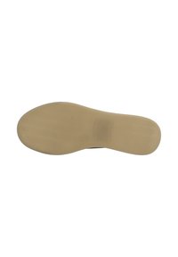 Semelle de chaussure en caoutchouc avec un motif texturé en vagues, de couleur beige clair et un design semi-transparent, sans marquages ni étiquettes visibles.