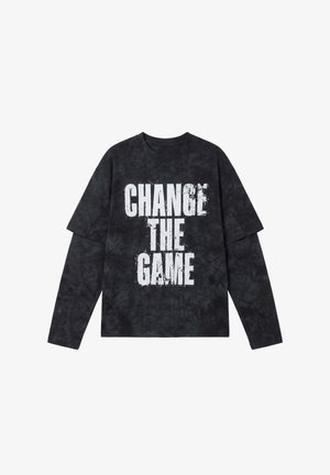 Project X Paris, T-SHIRT MANCHES LONGUES EFFET VINTAGE - Langarmshirt - noir