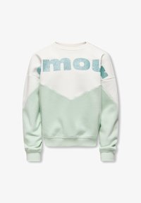 Selected, cloud dancer print aqua foam/amour glitter